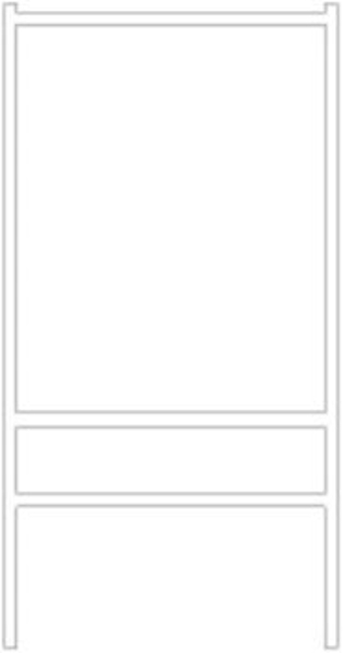 Picture of 30"h x 24"w Metal Frame - 1 rider (White)