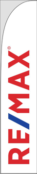 Picture of White w/ Logo - 15ft x 3ft Feather Flag
