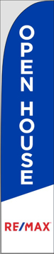 Picture of Blue Open House - 15ft x 3ft Feather Flag