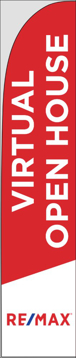 Picture of Red Virtual Open House - 15ft x 3ft Feather Flag