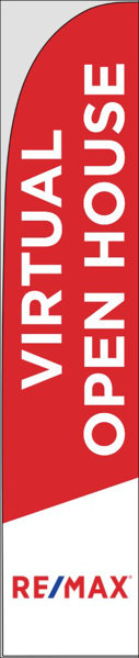 Picture of Red Virtual Open House - 15ft x 3ft Feather Flag - DEPRECATED