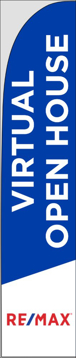 Picture of Blue Virtual Open House - 15ft x 3ft Feather Flag