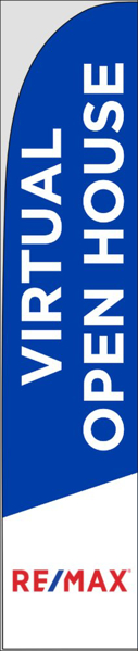 Picture of Blue Virtual Open House - 15ft x 3ft Feather Flag - DEPRECATED