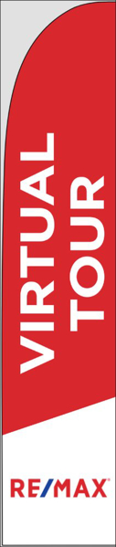 Picture of Red Virtual Tour - 15ft x 3ft Feather Flag - DEPRECATED