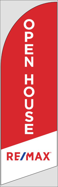 Picture of Red Open House - 8ft x 2ft Feather Flag - DEPRECATED