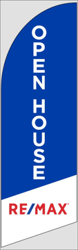 Picture of Blue Open House - 8ft x 2ft Feather Flag - DEPRECATED
