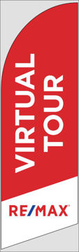 Picture of Red Virtual Tour - 8ft x 2ft Feather Flag - DEPRECATED