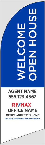 Picture of Blue Welcome Open House - 8ft x 2ft Feather Flag - DEPRECATED