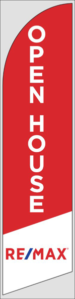 Picture of Red Open House - 12ft x 2.5ft Feather Flag - DEPRECATED