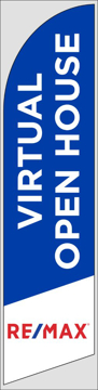 Picture of Blue Virtual Open House - 12ft x 2.5ft Feather Flag - DEPRECATED