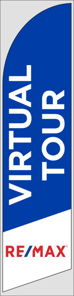 Picture of Blue Virtual Tour - 12ft x 2.5ft Feather Flag - DEPRECATED