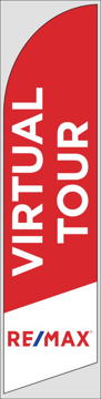 Picture of Red Virtual Tour - 12ft x 2.5ft Feather Flag - DEPRECATED
