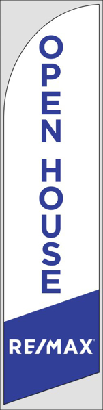 Picture of Open House W/Logo (White) - 12ft x 2.5ft Feather Flag - DEPRECATED