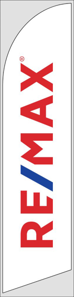 Picture of White w/ Logo - 12ft x 2.5ft Feather Flag - DEPRECATED