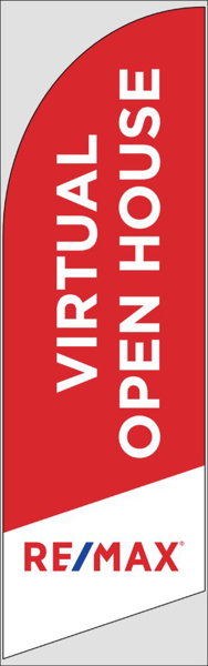 Picture of Red Virtual Open House - 8ft x 2ft Feather Flag - DEPRECATED