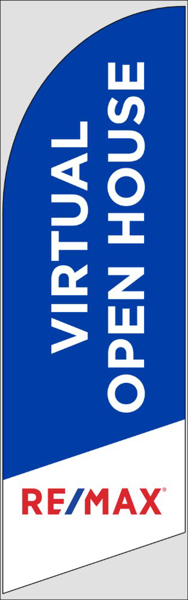 Picture of Blue Virtual Open House - 8ft x 2ft Feather Flag - DEPRECATED