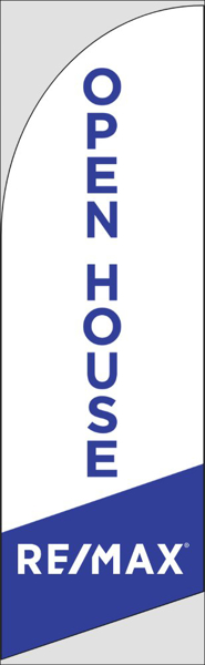 Picture of Open House W/Logo (White) - 10ft x 2.5ft Feather Flag - DEPRECATED