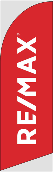 Picture of Red w/ Logo - 10ft x 2.5ft Feather Flag - DEPRECATED