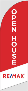 Picture of Red Open House - 10ft x 2.5ft Feather Flag - DEPRECATED