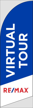 Picture of Blue Virtual Tour - 10ft x 2.5ft Feather Flag - DEPRECATED