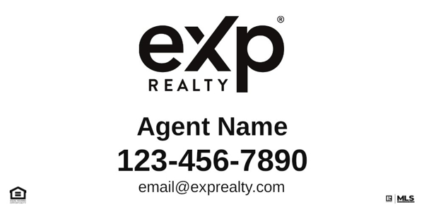 Picture of Black and White Agent Vinyl Banner - 3ft x 6ft