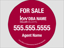 Picture of Market Center Agent For Sale Sign - 17" x 17" Circle Shaped