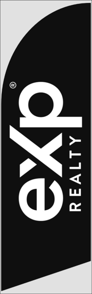 Picture of Logo Feather Flag - Black - 8ft x 2ft - DEPRECATED