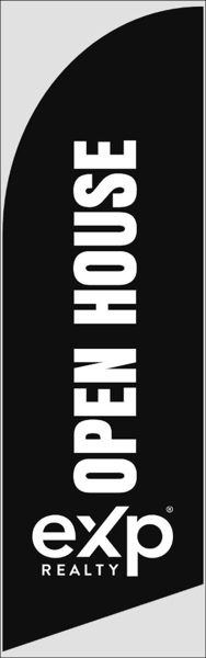 Picture of Open House Feather Flag - Black - 8ft x 2ft - DEPRECATED