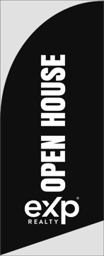 Picture of Open House Feather Flag - Black - 6ft x 2ft - DEPRECATED